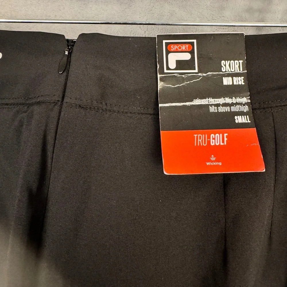 Fila Sport Skort Women Small Black Tru-Golf Wicking‎ Mid Rise Active MSRP: $40